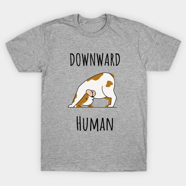 Downward Human T-Shirt by CatMonkStudios